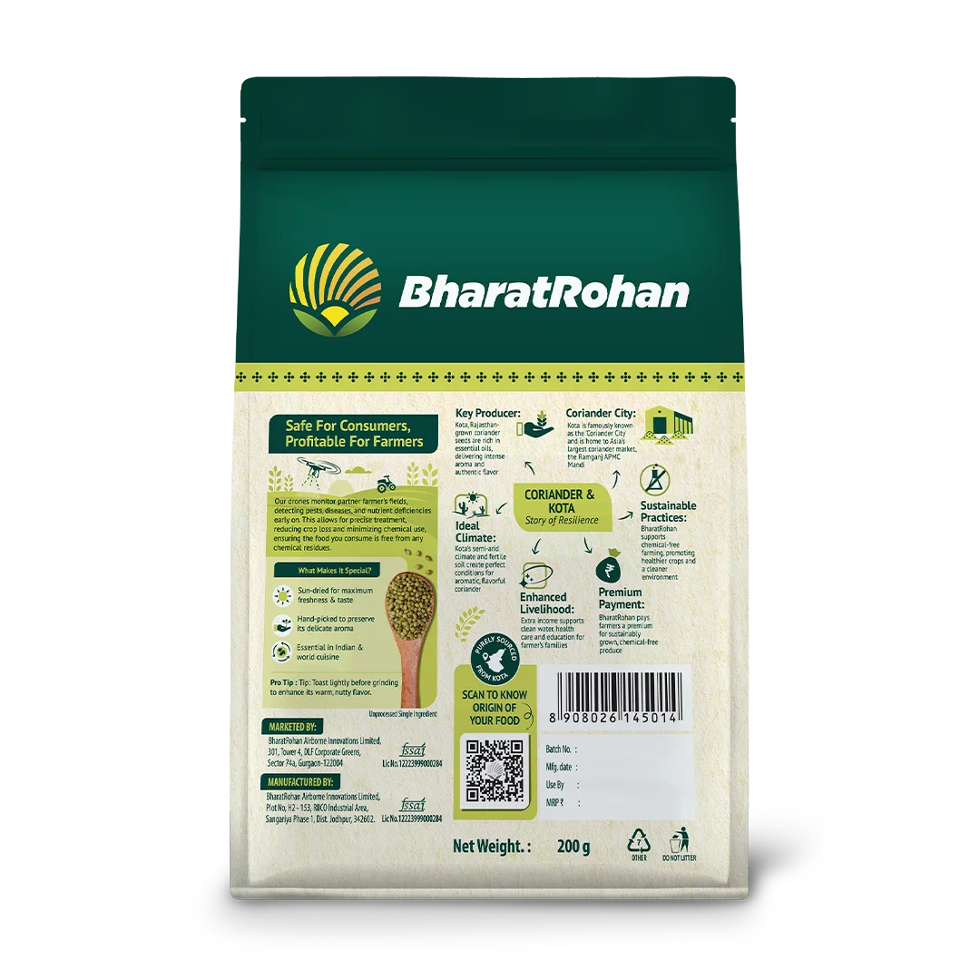 Bharatrohan Coriander Seeds back